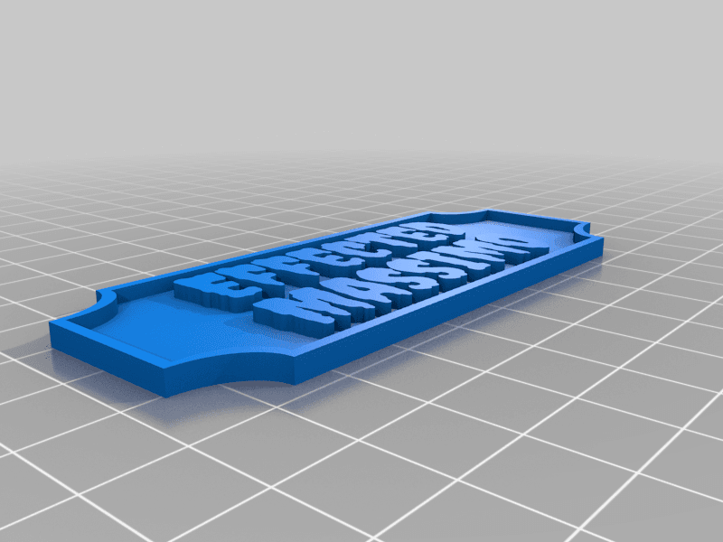 My Customized Nameplate 2 row 3d model