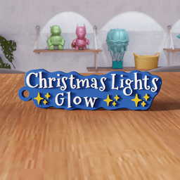 Christmas Lights Glow Christmas Keychain 3d model