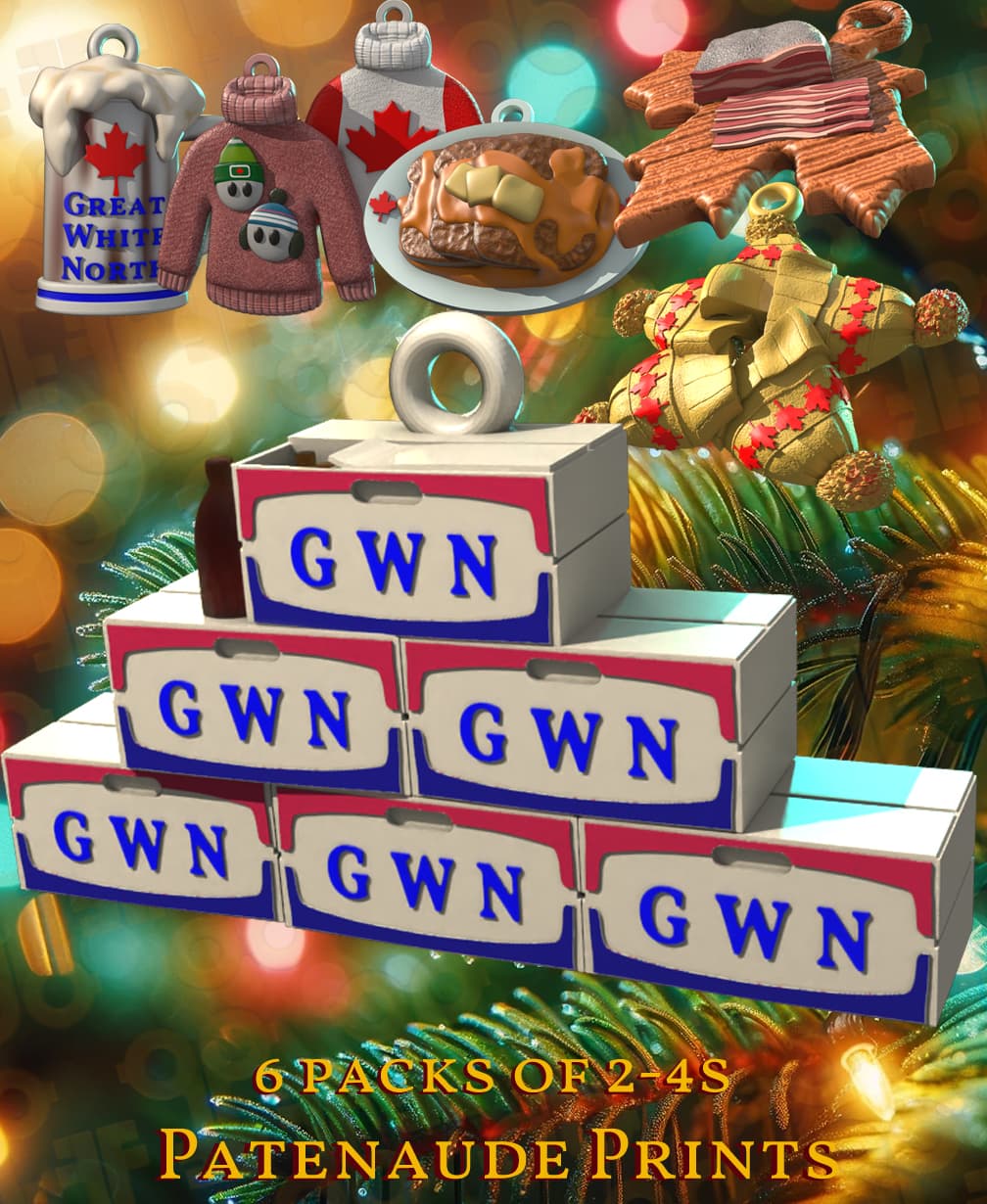 6 Packs Of Two Four Christmas Tree Ornament 3d model