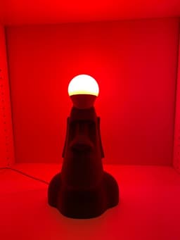 Moai Head - Bright Idea Lamp. (very simple) 3d model