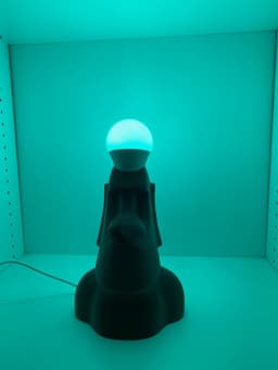 Moai Head - Bright Idea Lamp. (very simple) 3d model