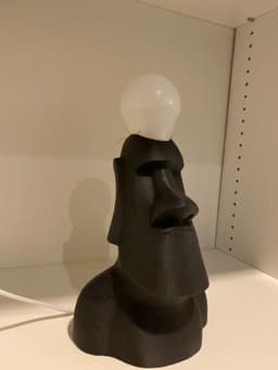 Moai Head - Bright Idea Lamp. (very simple) 3d model