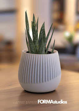 Planter with drip tray - FORMAstudios P013 3d model
