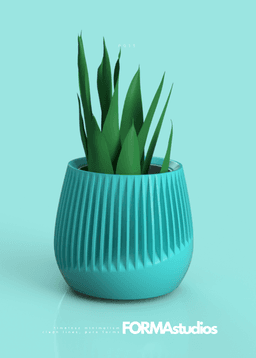 Planter with drip tray - FORMAstudios P013 3d model