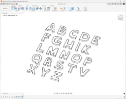 Dyslexia-friendly letters (30 mm) 3d model