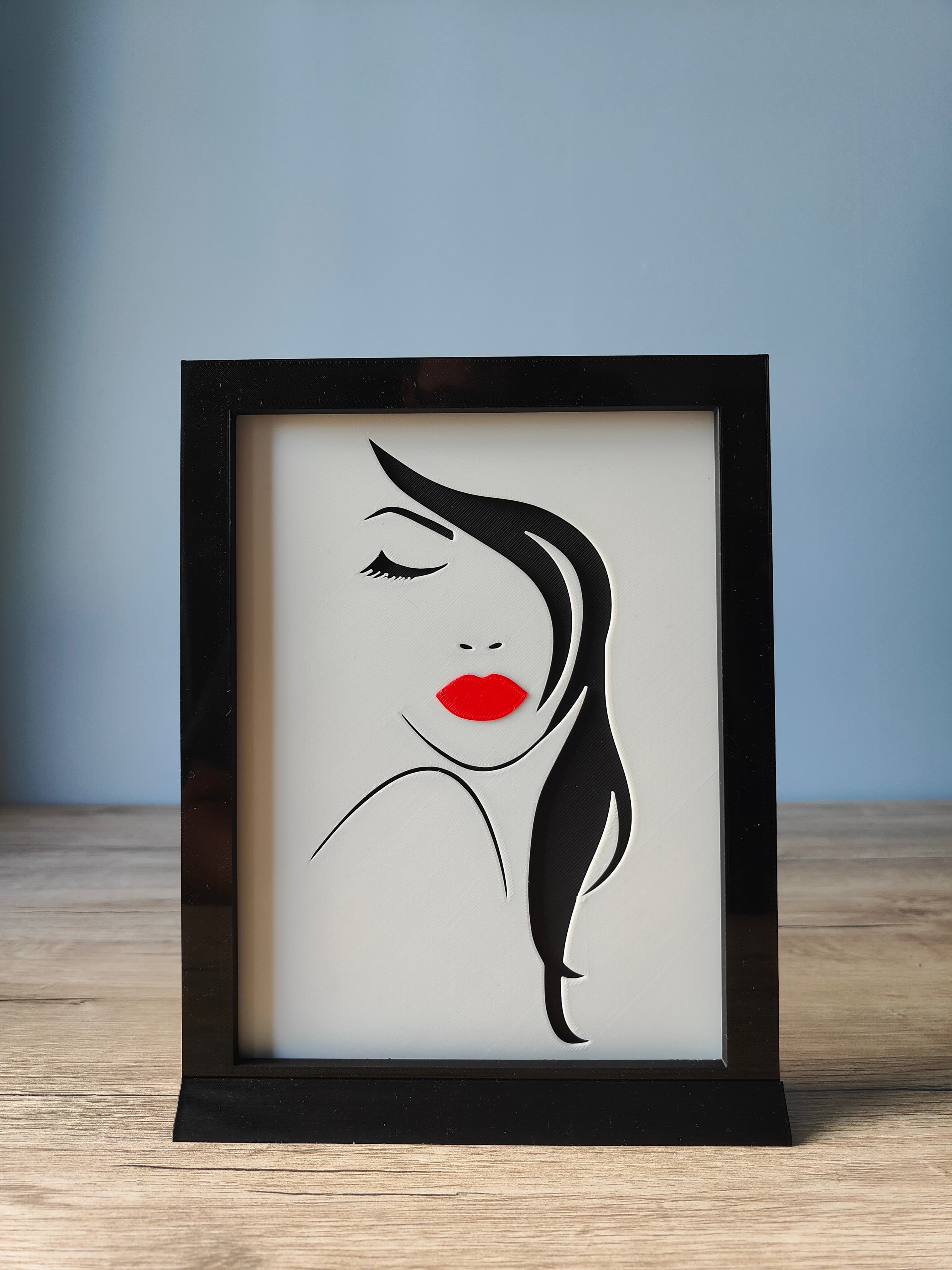 A Woman's Face Shadow Box C 3d model