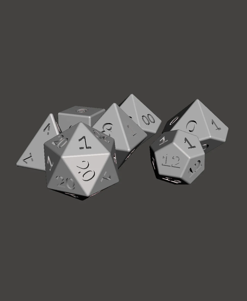 Coinflip Dice Set - Large 3d model