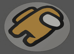 Among Us Drink Coaster 3d model