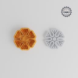 Snowflake Shape Cutter & Stamp Set, 6 Pieces, Perfect For Cookies & Fondant, Winter Crystal Designs, Christmas and Winter Theme PRODUCT_4955 3d model
