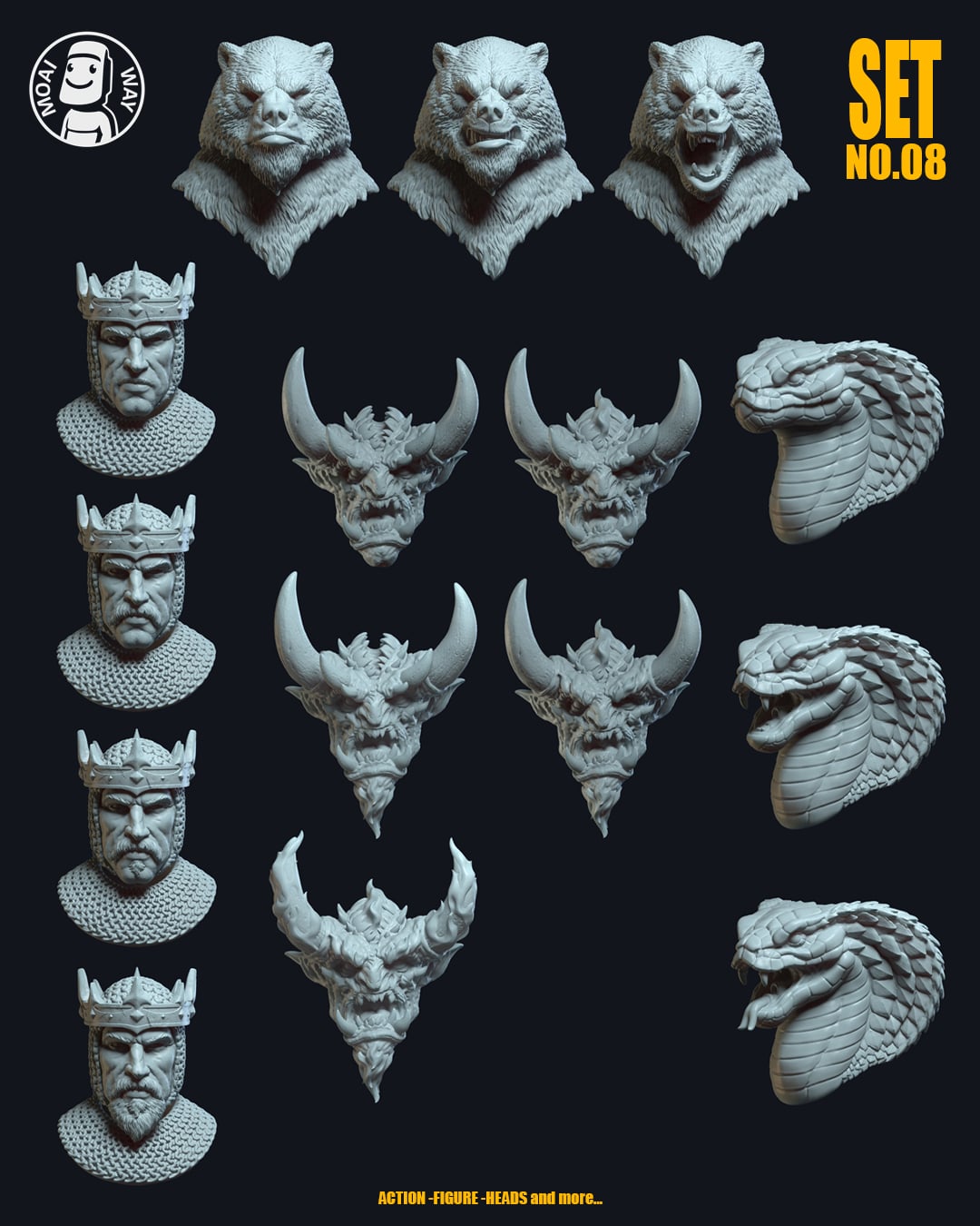 Head Pack SET.08 3d model