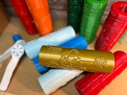 Christmas Wrapping Paper Texture Rollers 3d model