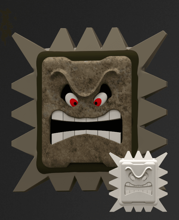 Thwomp! Mario Fan Art 3d model