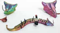 Fox‑Snake Modular System – Articulated Desk Organizer & Wall Decor | 3D Printable Hybrid Creature 3d model
