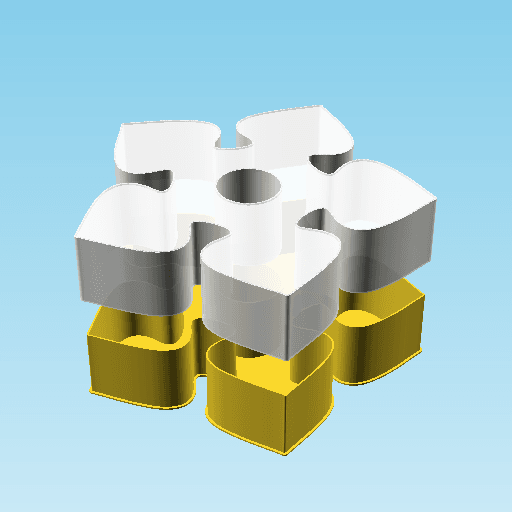Flower007, nestable box (v2) 3d model