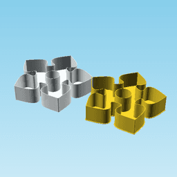 Flower007, nestable box (v2) 3d model