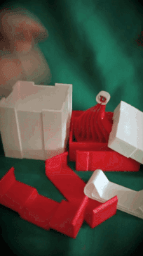 Santa Christmas Gift Box 3d model