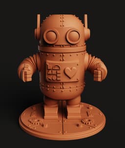 Retro Robot Toy STL | Vintage Sci-Fi 3D Print | Mechanical Decor 3d model