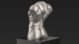 Male Torso Statue 3d model