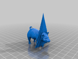 Pig in the Christmas tree 3d model
