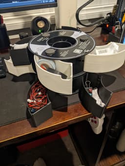 Spool Storage System with Magnetic Closure - Lite Version 3d model
