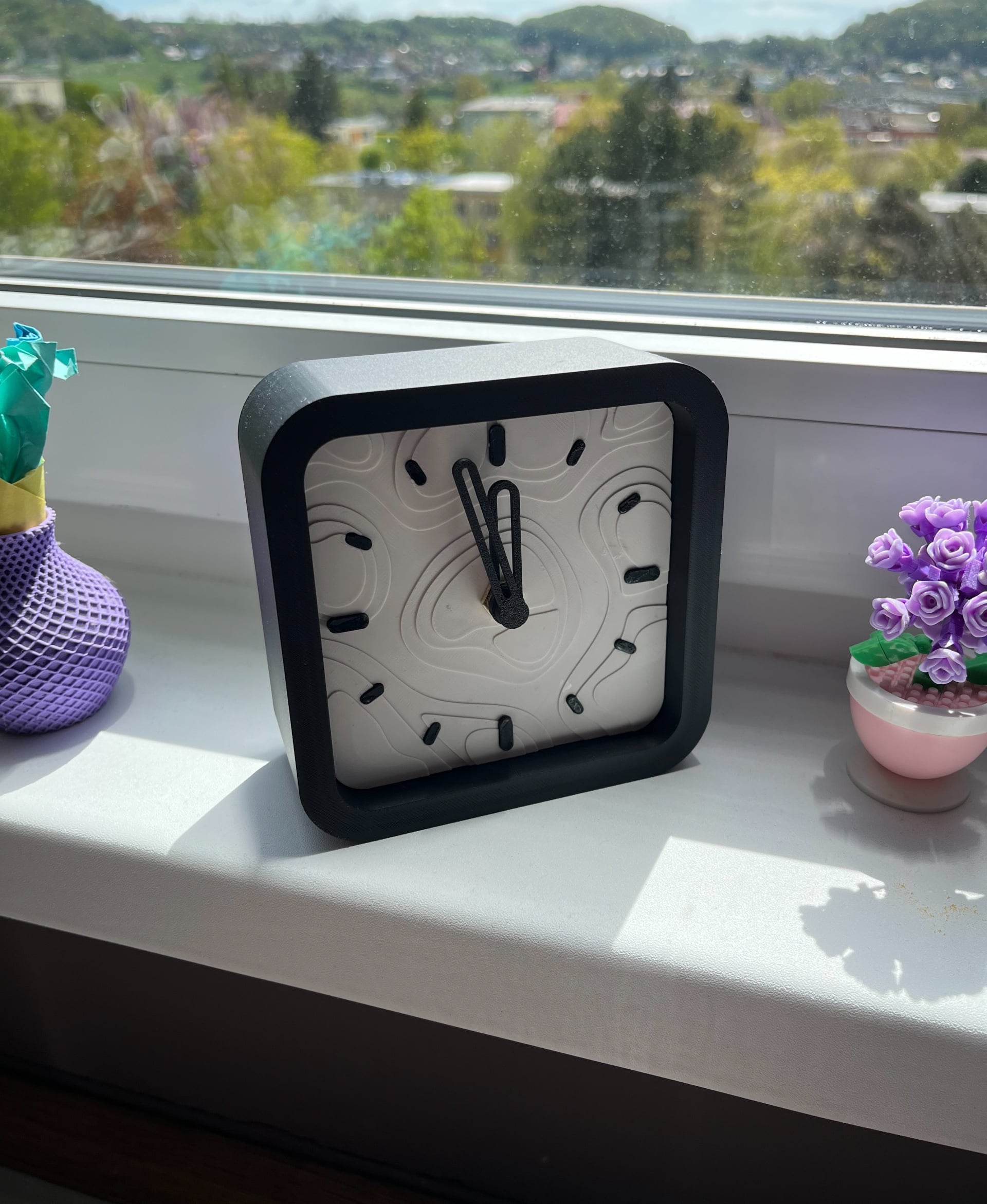 Contour clock 3d model