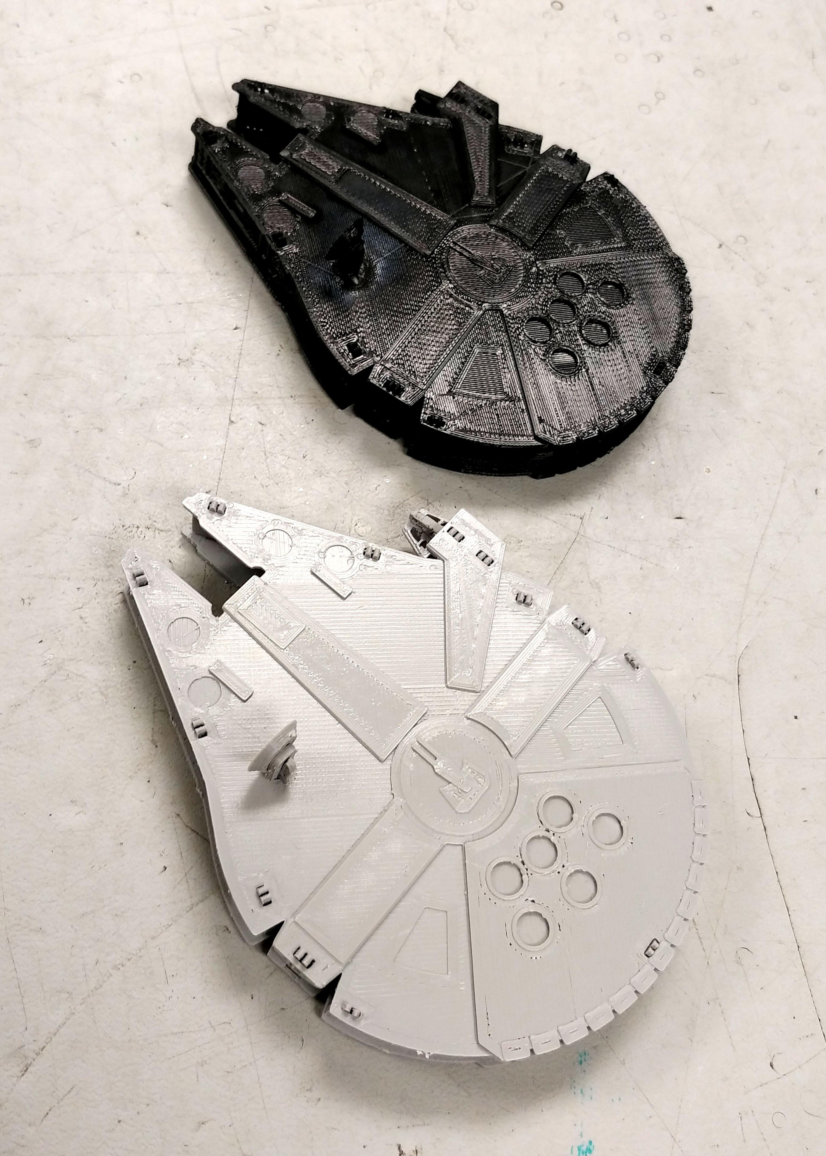 Millennium Falcon Kit Card by Fixumdude - Black and Gray PLA - 3d model