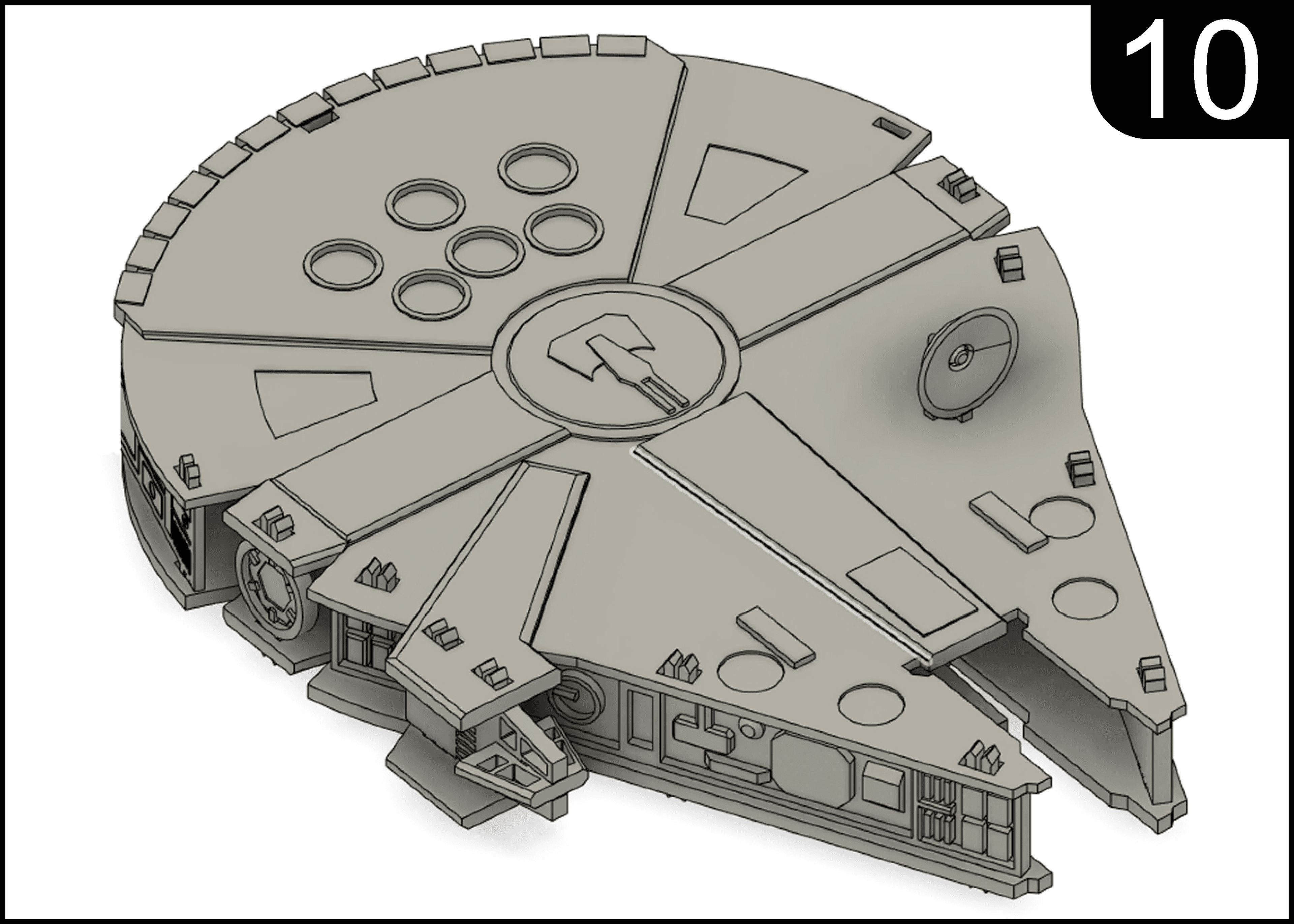 Millennium Falcon Kit Card by Fixumdude - Instructions 10 - 3d model