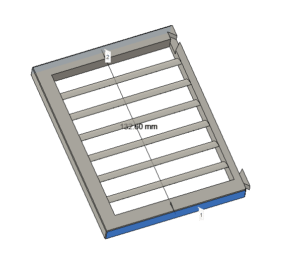 ribbed grill modular ( along the edges part).obj 3d model
