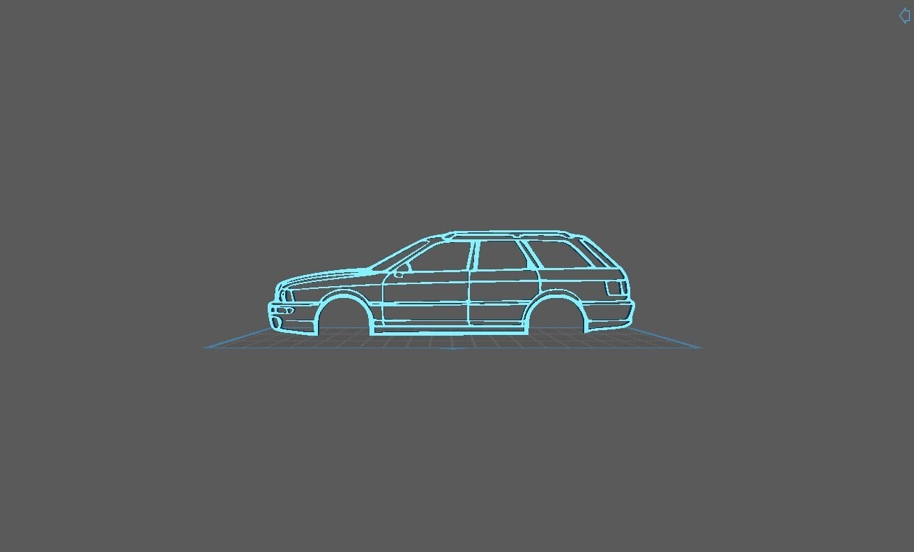 Audi - RS2 1993 Wall Art 3d model