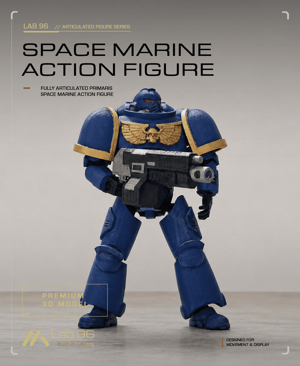 Space Marine - Poseable Action Figure 3d model