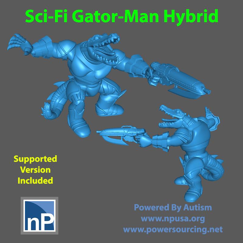 SciFi Gator-Man Hybrid 01 3d model