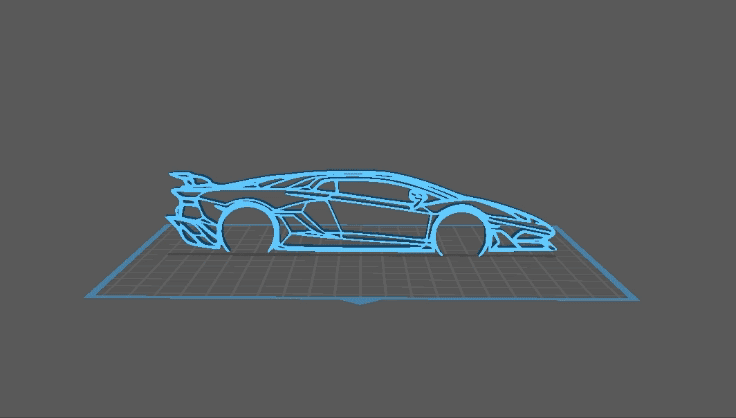 Lamborghini - Aventador SVG Wall Art 3d model
