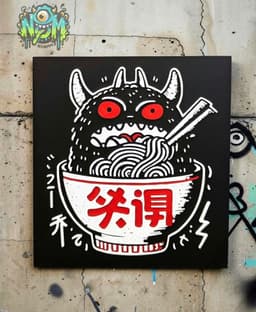 Ramen Monster Art- Nomz 3d model