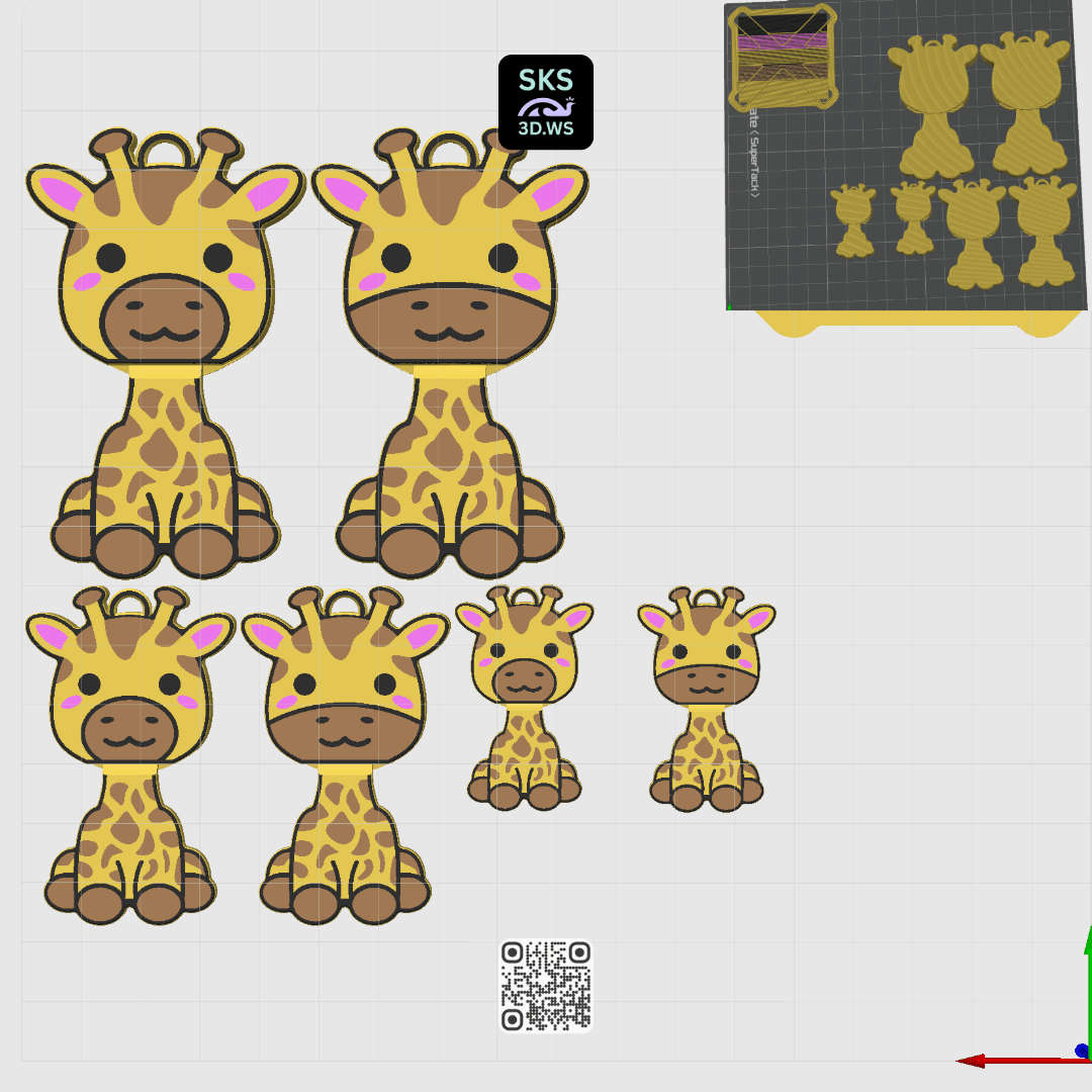 The Complete Giraffe Fidget Pack 3d model