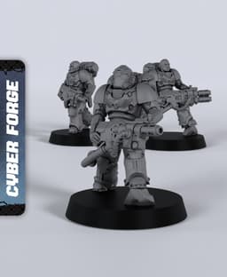 First Company Squad - With Free Cyberpunk - Sci-Fi Gift Ideas for RPG and Warga 3d model