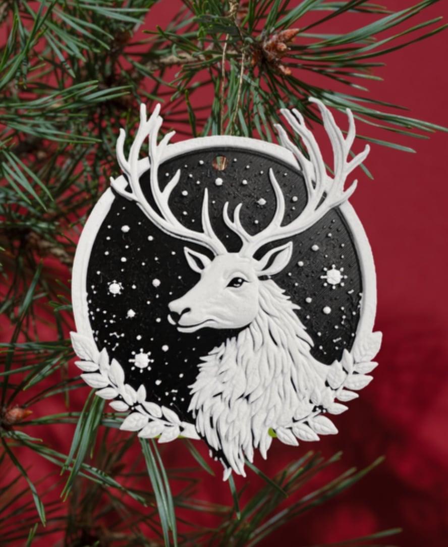 Christmas Stag Decoration 3d model