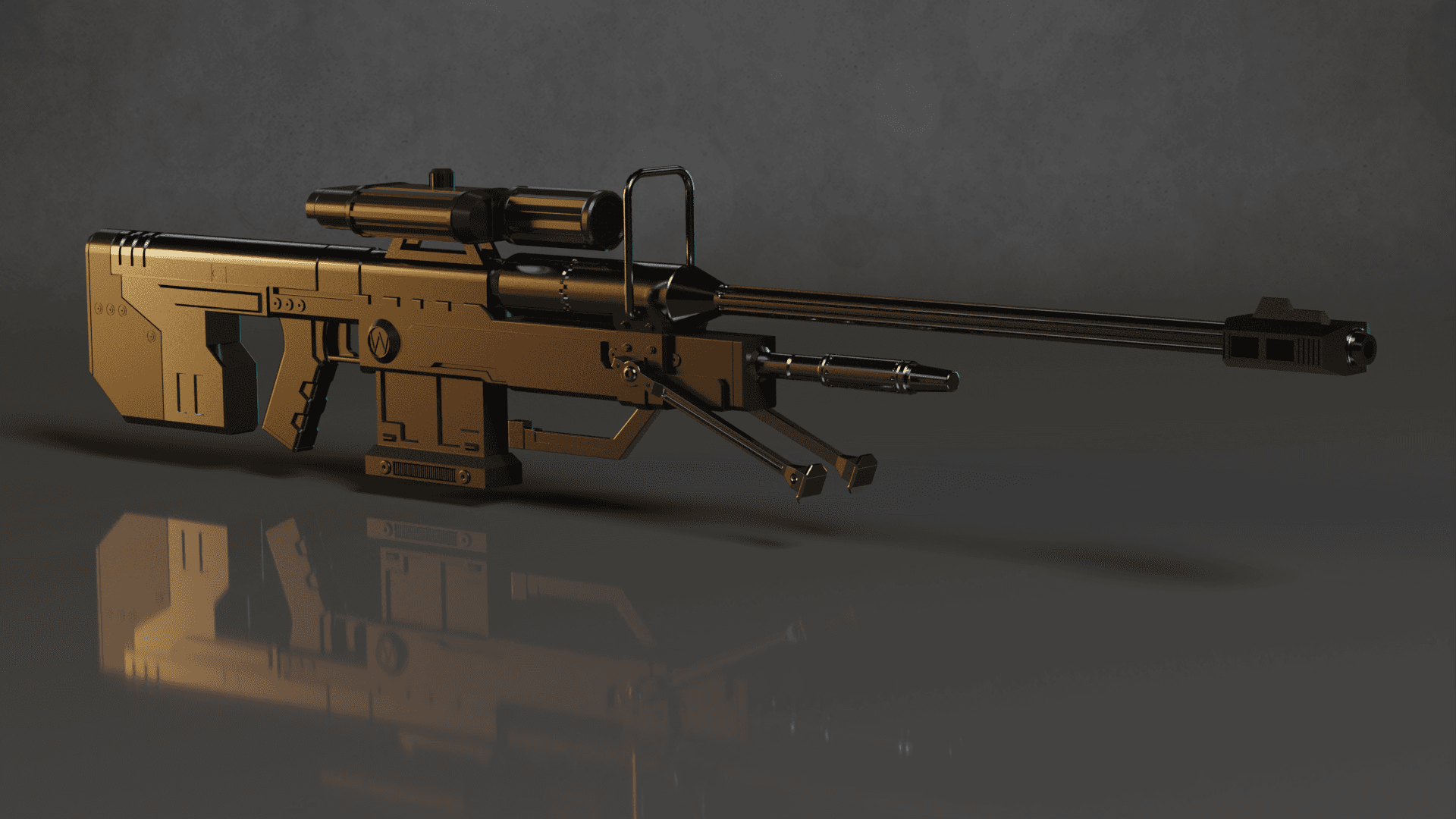 SRS99D-S2 Anti-Material Sniper Rifle - Halo 3 / ODST 3d model