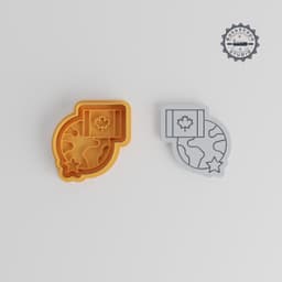 Globe Shape Cutter & Stamp, World Map Design, Perfect for Cookies & Fondant, 3 Sizes, 6-Piece Set PRODUCT_5473 3d model