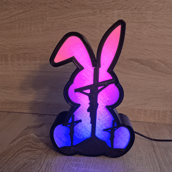 BUNNY RABBIT LED LAMP 3d model