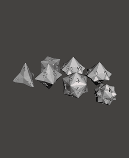 Star Cut Dice Set 3d model