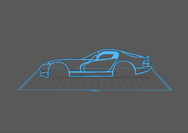 Dodge - Viper Wall Art 3d model
