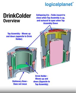 DrinkColder (12floz) – Self-Closing Drink Holder & Cooler 3d model