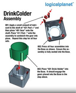 DrinkColder (12floz) – Self-Closing Drink Holder & Cooler 3d model