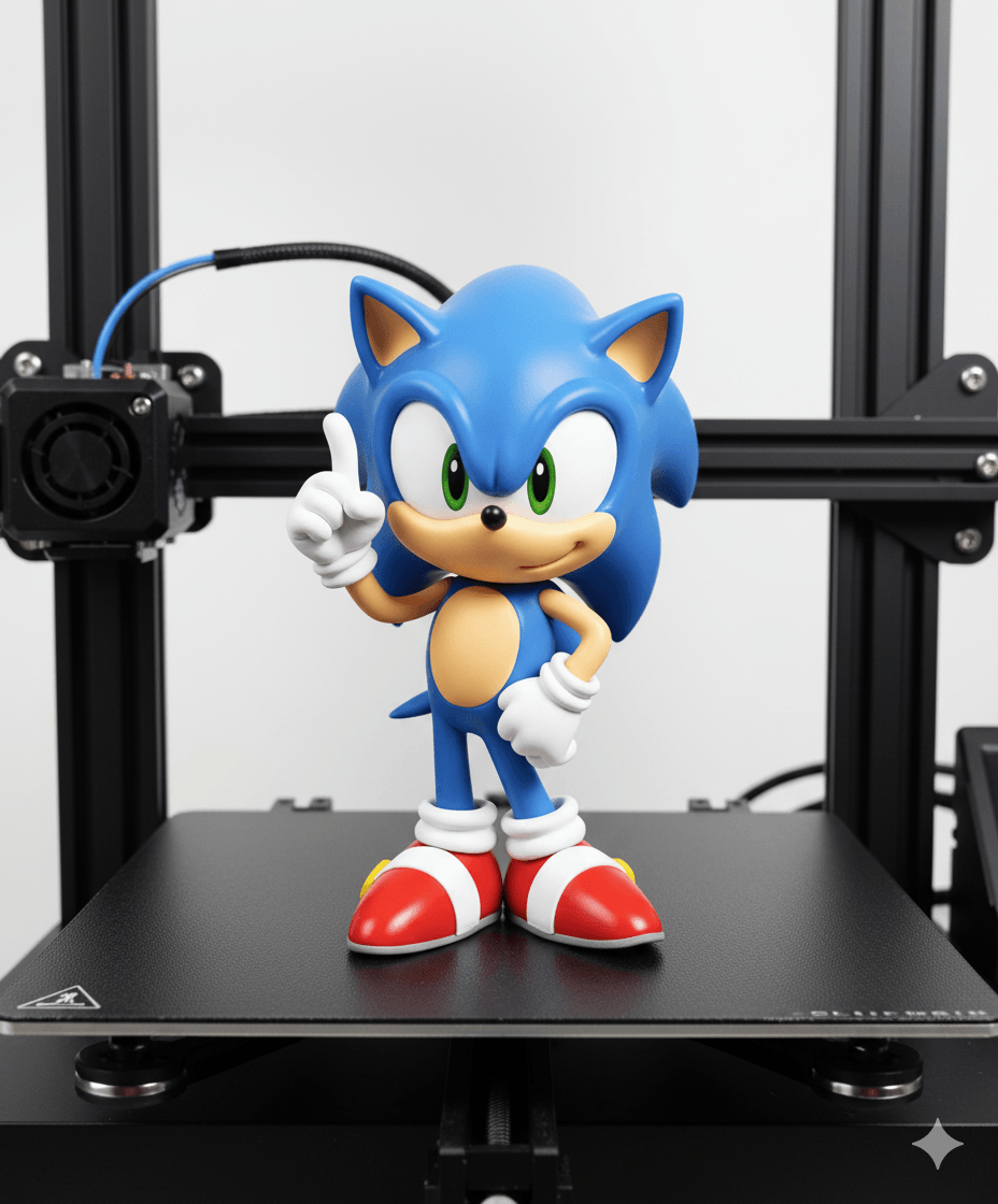 Sonic the Hedgehog STL File – Cute Chibi Sonic 3D Print – Printable Game Character Model 3d model