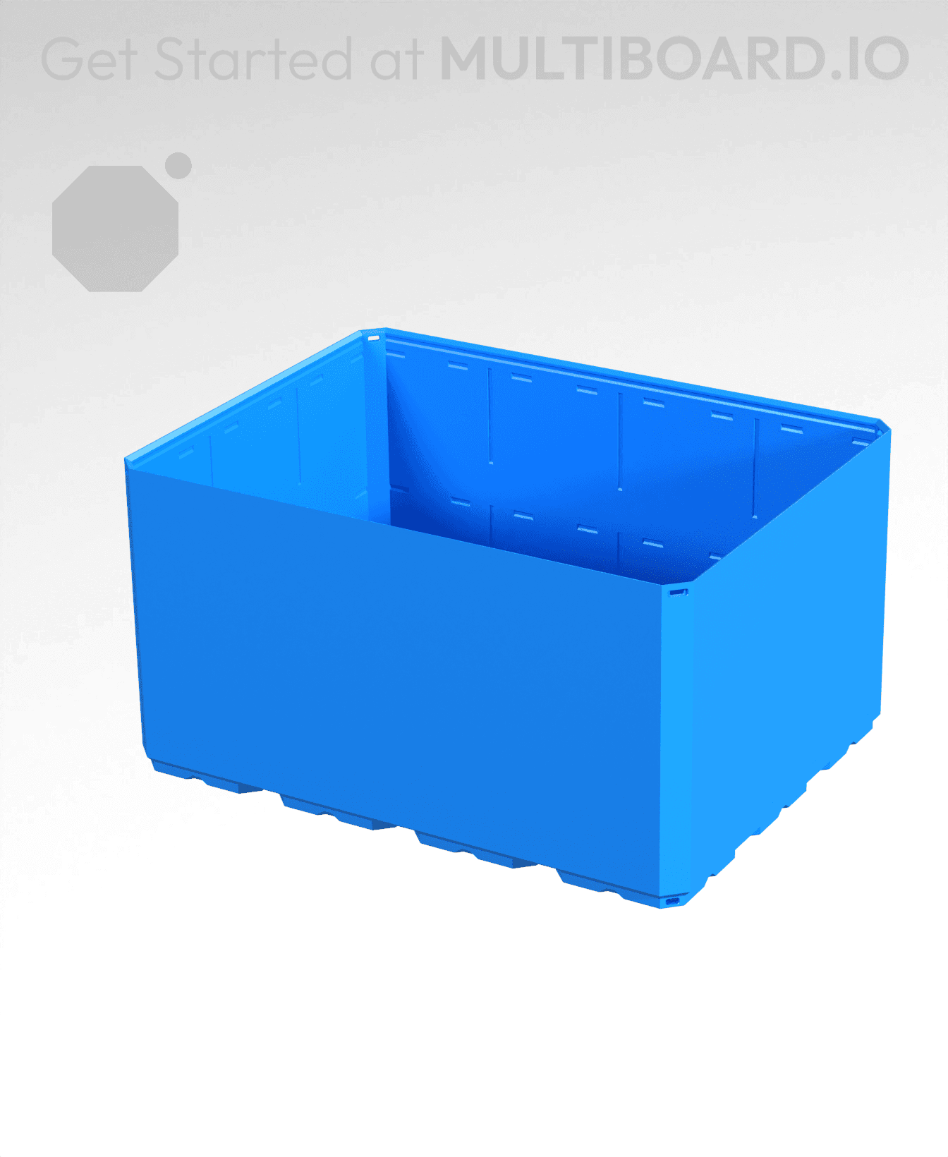 4x3x2 CU - Simple Walls - Multibin Shell 3d model