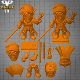 Gambit Chibi STL for 3D Printing ChibiSTL 3DXM 3d model