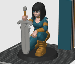 Warrior Woman Sword Figure 3MF | Fantasy Multi-Color | HighDetail 3d model