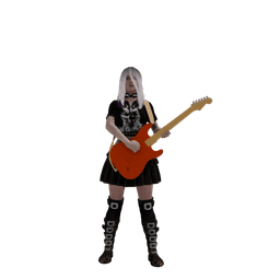 Rocker Girl v2 3d model