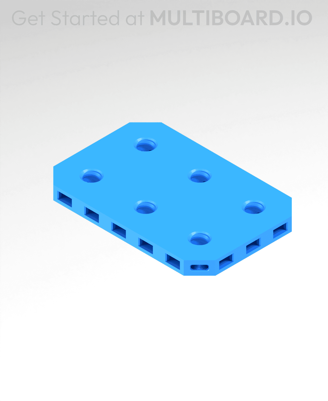 2x3 MU - Small Thread Offset MU - MultiBoard Plate 3d model