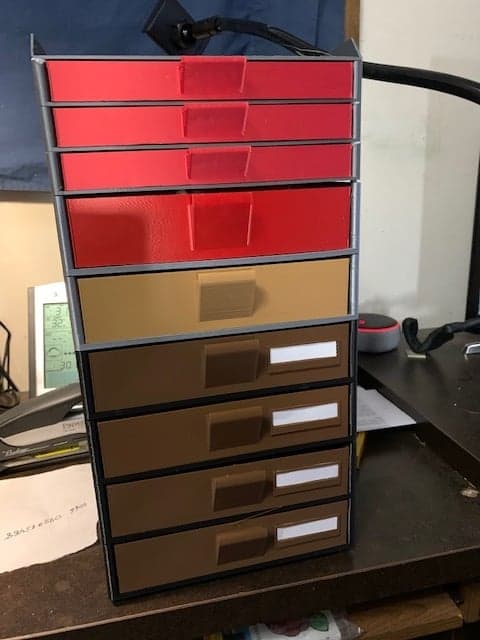 Electronic Component Stackable Drawers 2X 3d model